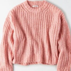 American Eagle outfitters chunky knit pink sweater